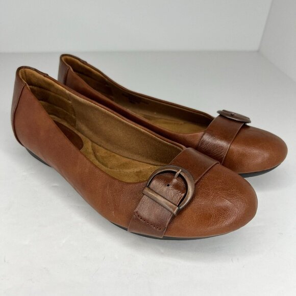 Euro Soft Womens CBW022 Brown Slip On Round Toe Low Solid Size 9.5M Ballet Flats - Picture 2 of 9